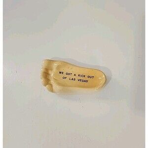 Japan Ceramic Souvenir Foot We Got A Kick Out Of Las Vegas Trinket Dish Vintage